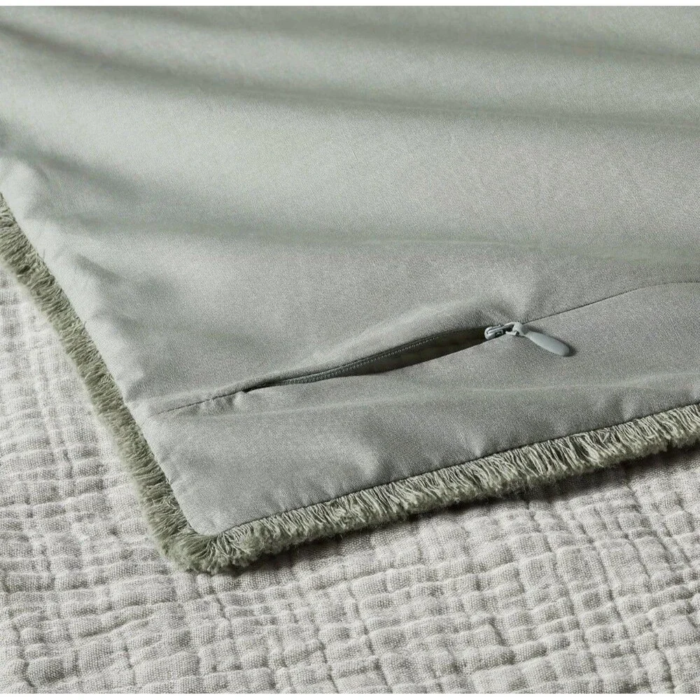 RARE Queen Casaluna Sage Green Comforter Bundle + Bamboo Sheets NEW